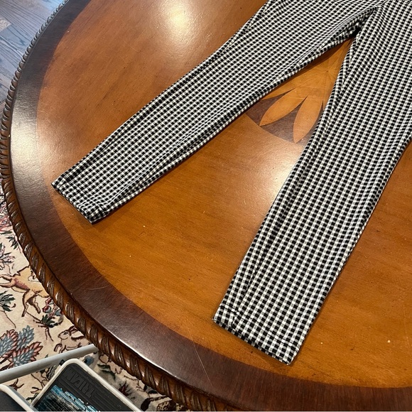 Maeve Anthropologie Black/White Gingham High-Rise Legging/Pant Stretch Nylon 4 - Picture 6 of 16